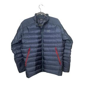 Arc’teryx Men’s Down Puffer Jacket Navy Blue Full Zip Size M